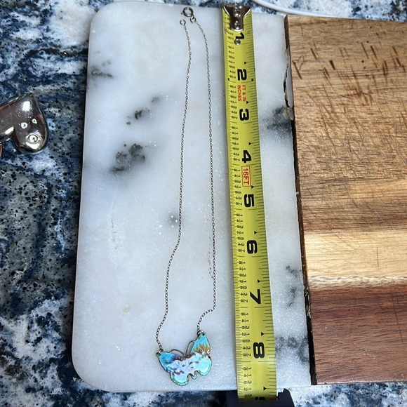 Butterfly enameled necklace - Picture 2 of 5